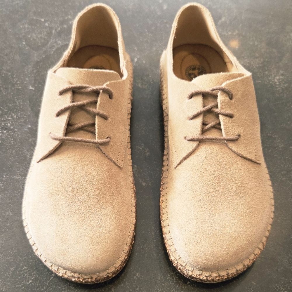 NEW Birkenstock Gary Ginger Suede Lace-Up Shoes, 39 Narrow